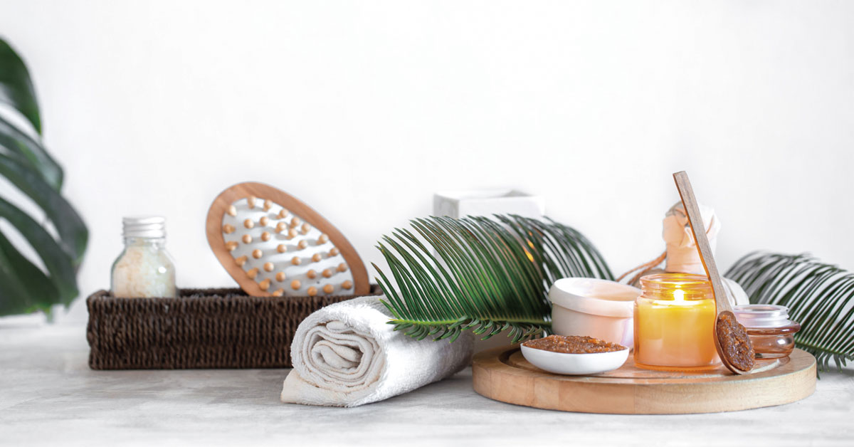spa products on a table