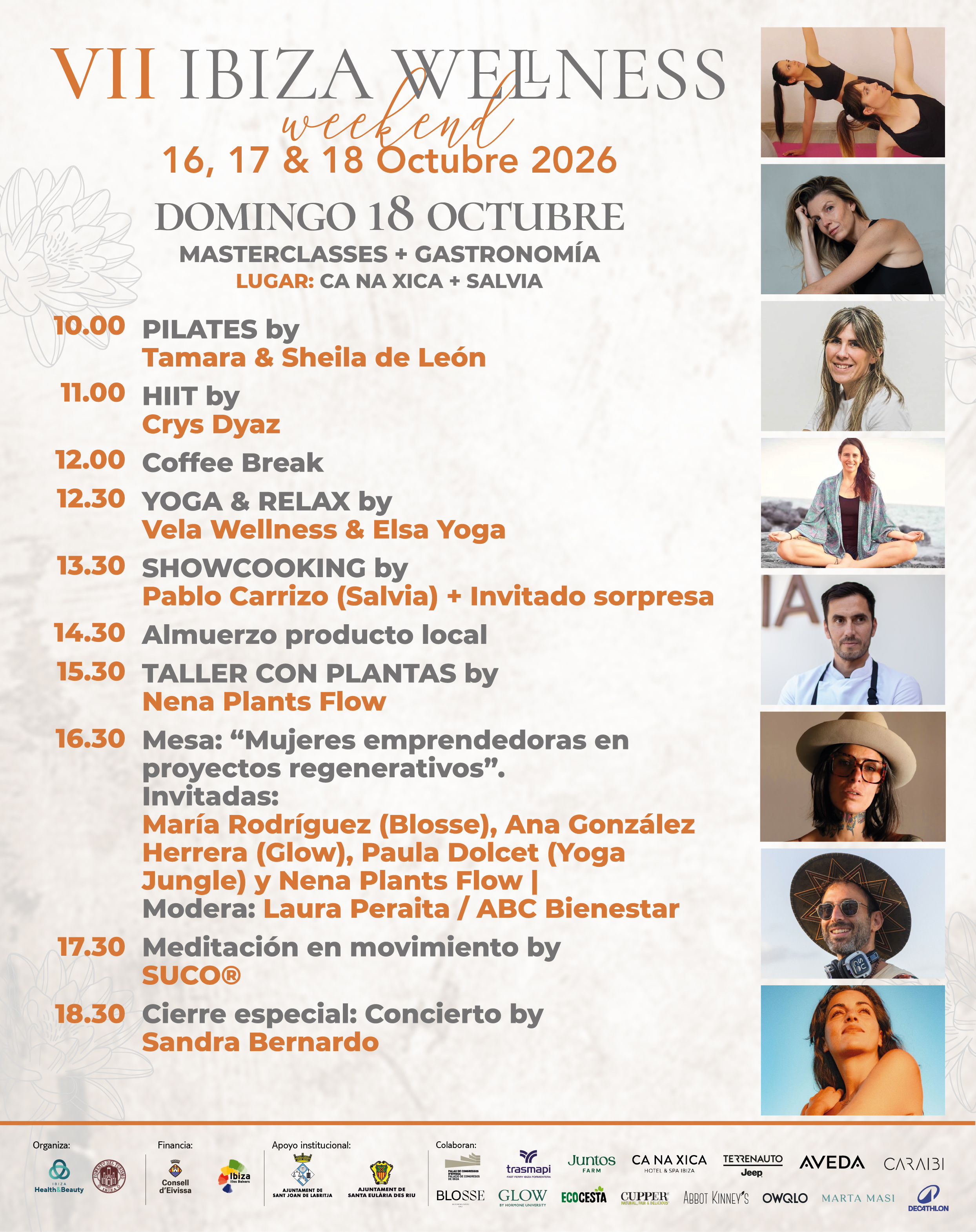 VII IBIZA WELLNESS WEEKEND 2026 - SUNDAY 18 OCTOBER - MASTERCLASSES JOURNEY