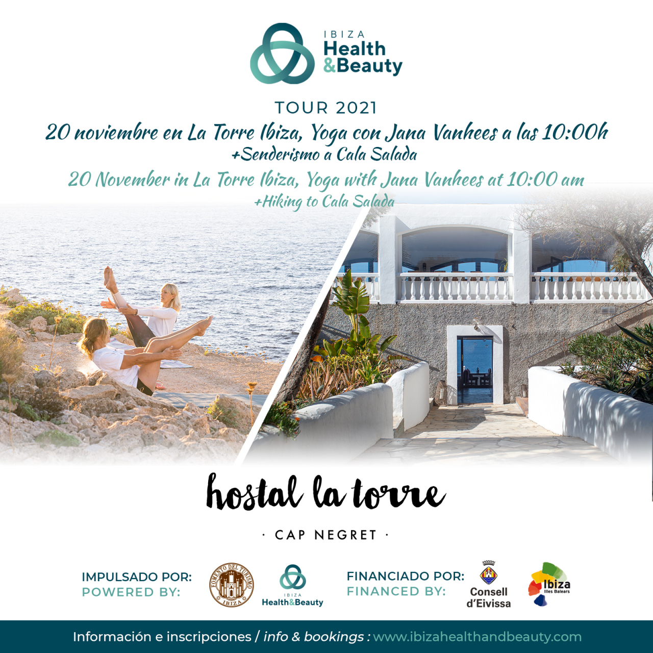 IH&B TOUR 2021: Yoga con Jana Vanhees en La Torre Ibiza + Senderismo a Cala Salada